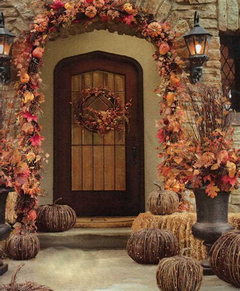 autumn door decorations|elegant front door fall decor.